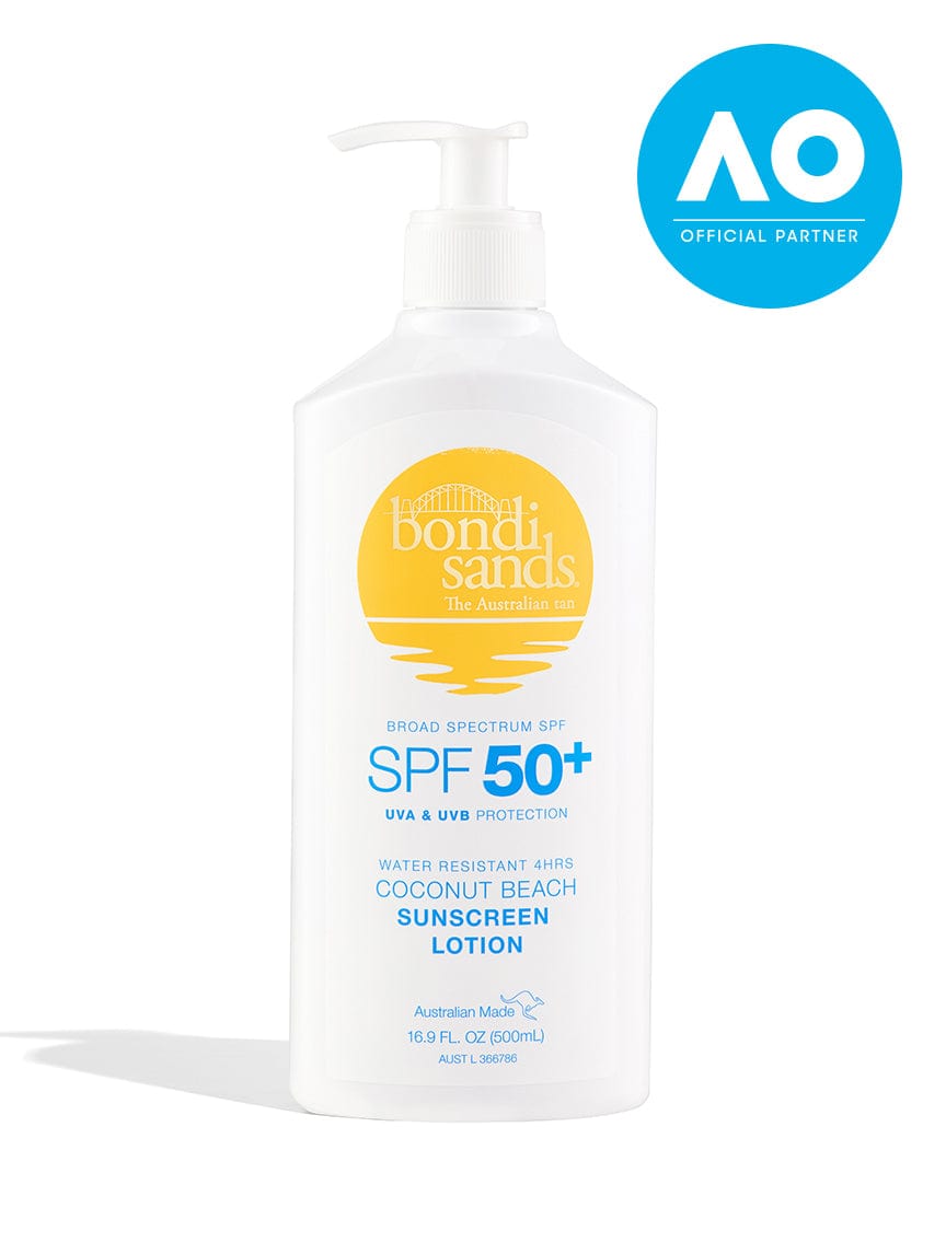 SPF 50+ Body Sunscreen Lotion Pump Coconut Beach Scent