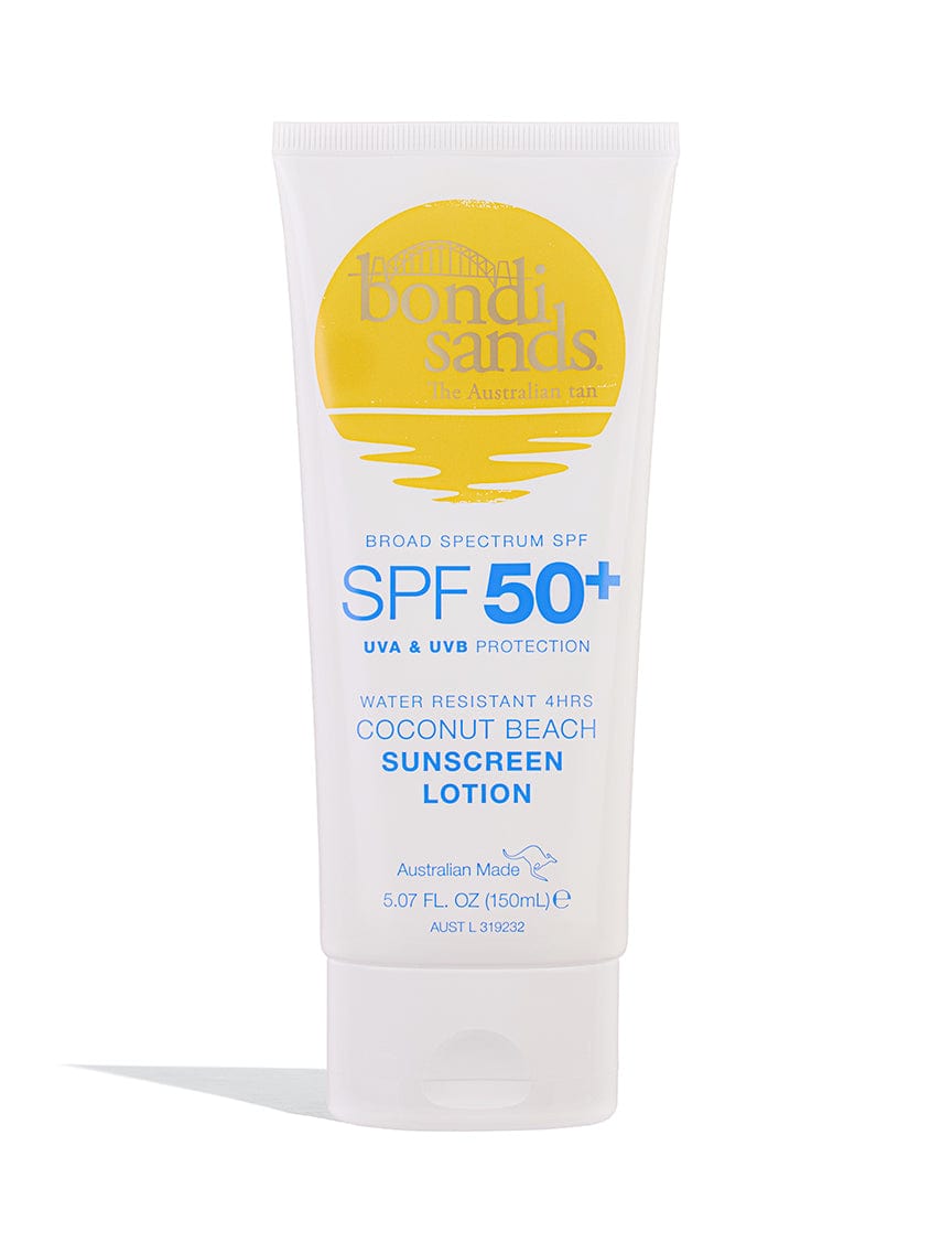 SPF 50+ Body Sunscreen Lotion Coconut Beach Scent