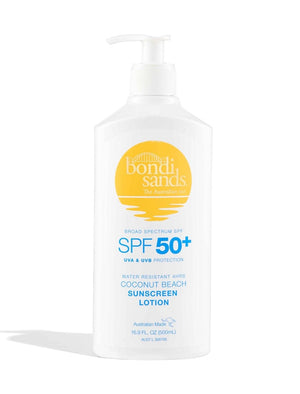 SPF 50+ Body Sunscreen Lotion Pump Coconut Beach Scent