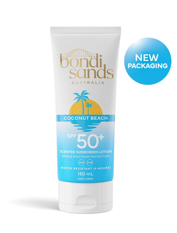SPF 50+ Body Sunscreen Lotion Coconut Beach Scent