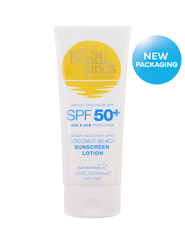 SPF 50+ Body Sunscreen Lotion Coconut Beach Scent