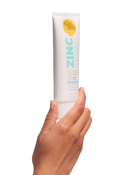 Mineral SPF 50+ Body Lotion tube of zinc sunscreen