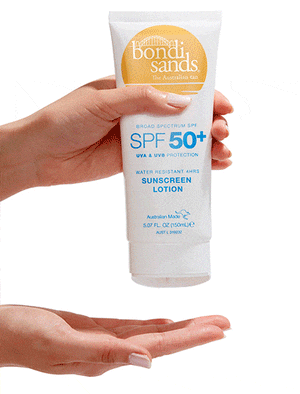 SPF 50+ Body Sunscreen Lotion Coconut Beach Scent Gif