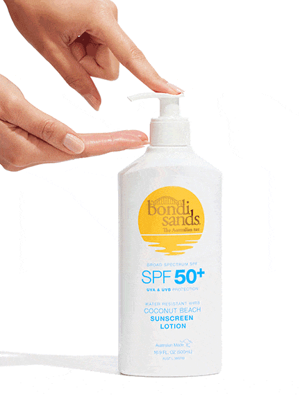 SPF 50+ Body Sunscreen Lotion Pump Coconut Beach Scent