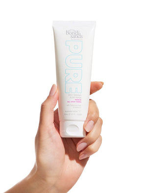 front of Pure Self Tanning Sleep Mask Renew tube