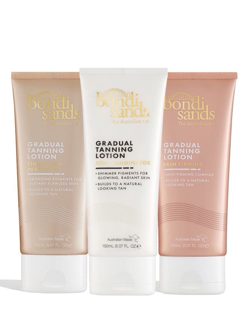 Enjoy a discount on our trio of gradual tanning lotions with the ready, set, glow bundle
