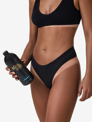 Front body Before and after holding Salon Solution Ultra Dark