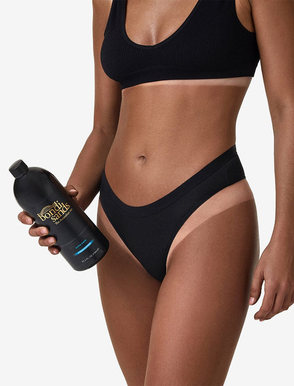 Front body Before and after holding Salon Solution Ultra Dark