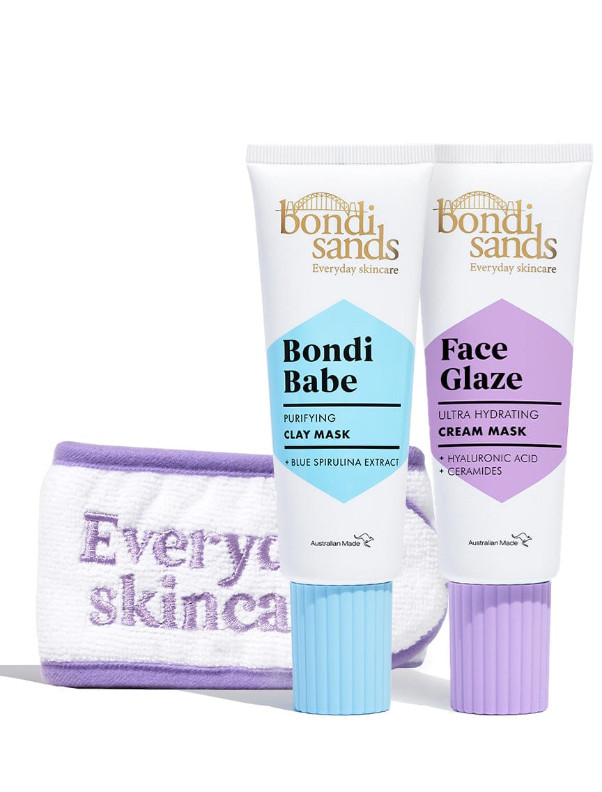 Clay Mask and Cream Mask with Everyday Skincare Headband