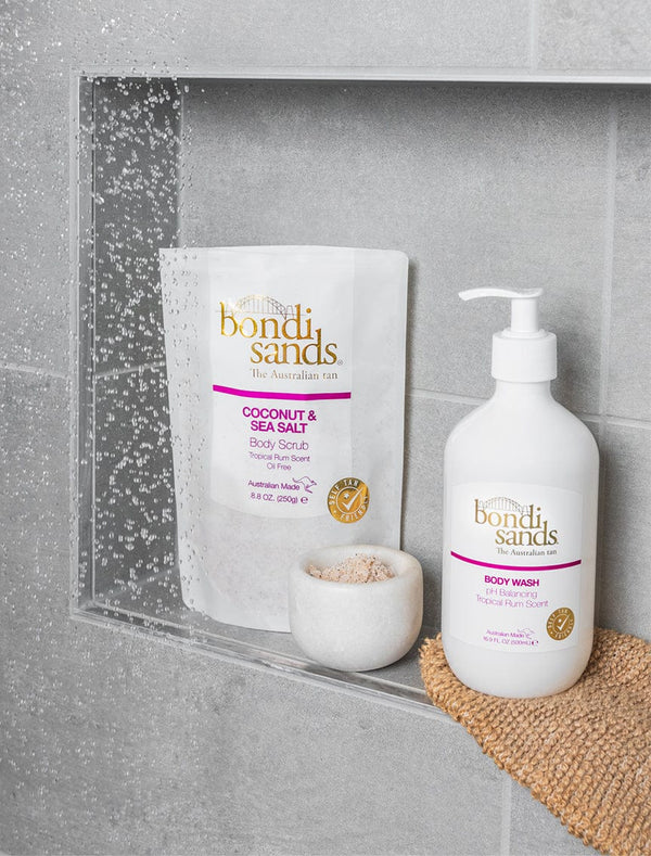 Soap-Free Body Cleanser, Pre Tan Body Scrub