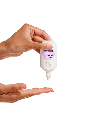 Squeeze of hydrating serum onto fingers